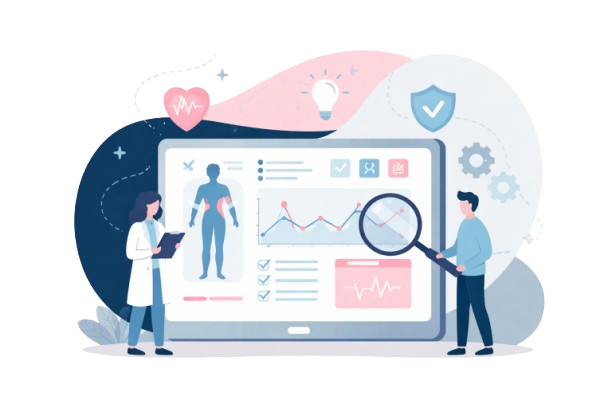 Digitale Diagnostik-Illustration
